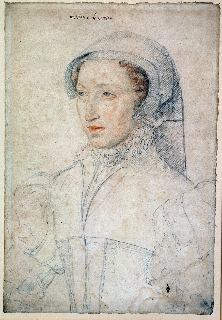 Portrait of Francoise Mareschal of the Parc, Dame of Mitte-de-Miolans by François Clouet