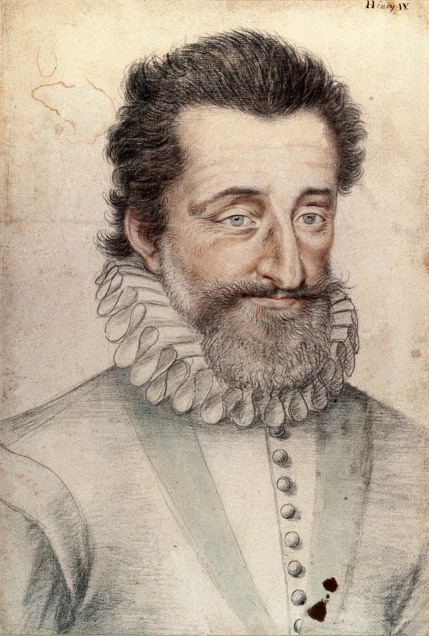 Portrait of King Henry IV of France (1553-1610) by François Clouet
