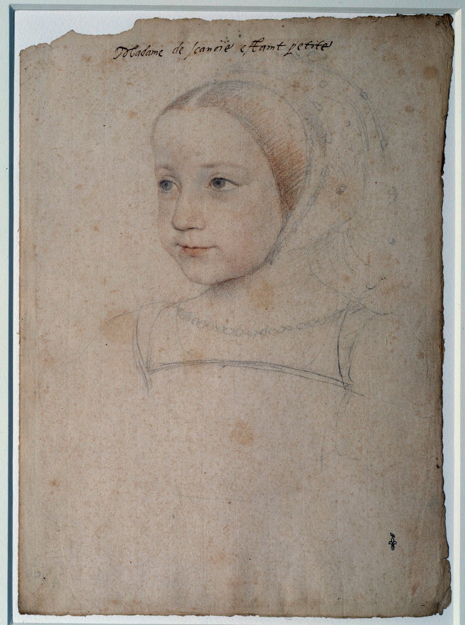 Portrait of Marguerite de France (1523-1574) as a child, daughter of Francois I, Duchess of Savoy by François Clouet