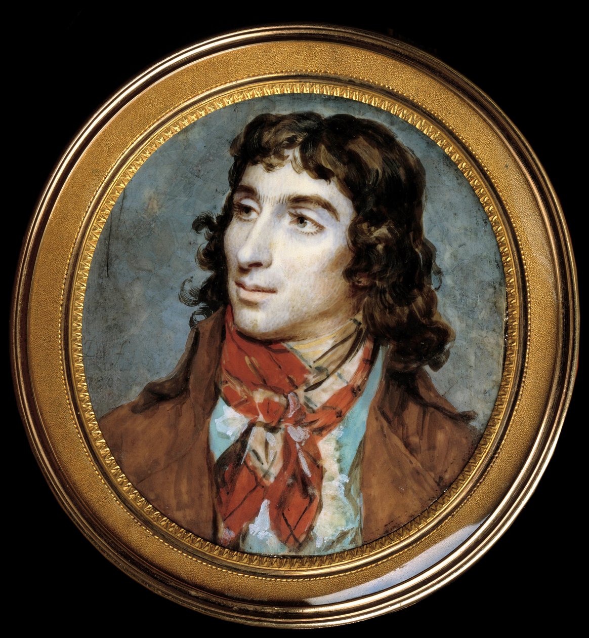 Portrait of Camille Desmoulins. Miniature painting by Francois Dumont. Louvre Museum, Paris by Francois Dumont