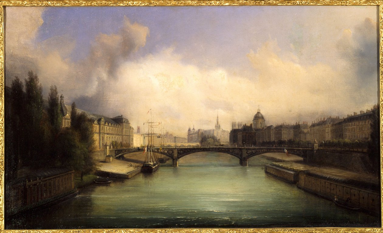 The Seine and the Ile de la Cité, views from the Pont Royal by Francois Edme Ricois