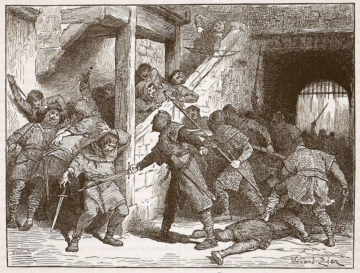 The Riot at Dover, illustration from 