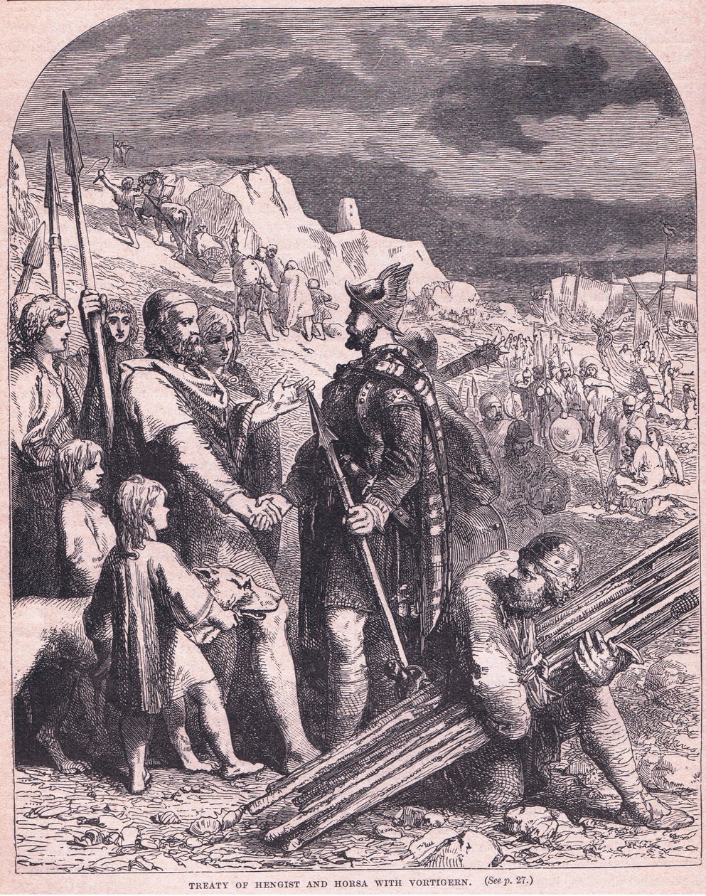 Treaty of Hengist and Horsa with Vortigern AD 600 by Francois Edouard Zier