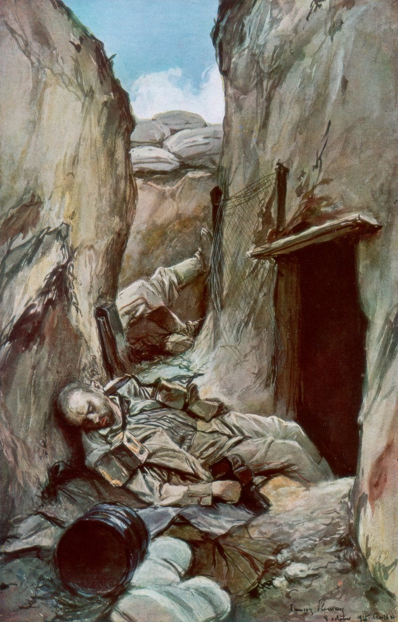 The Conquered Trenches of Perthes, Champagne, France (October 1915, 1926) by Francois Flameng