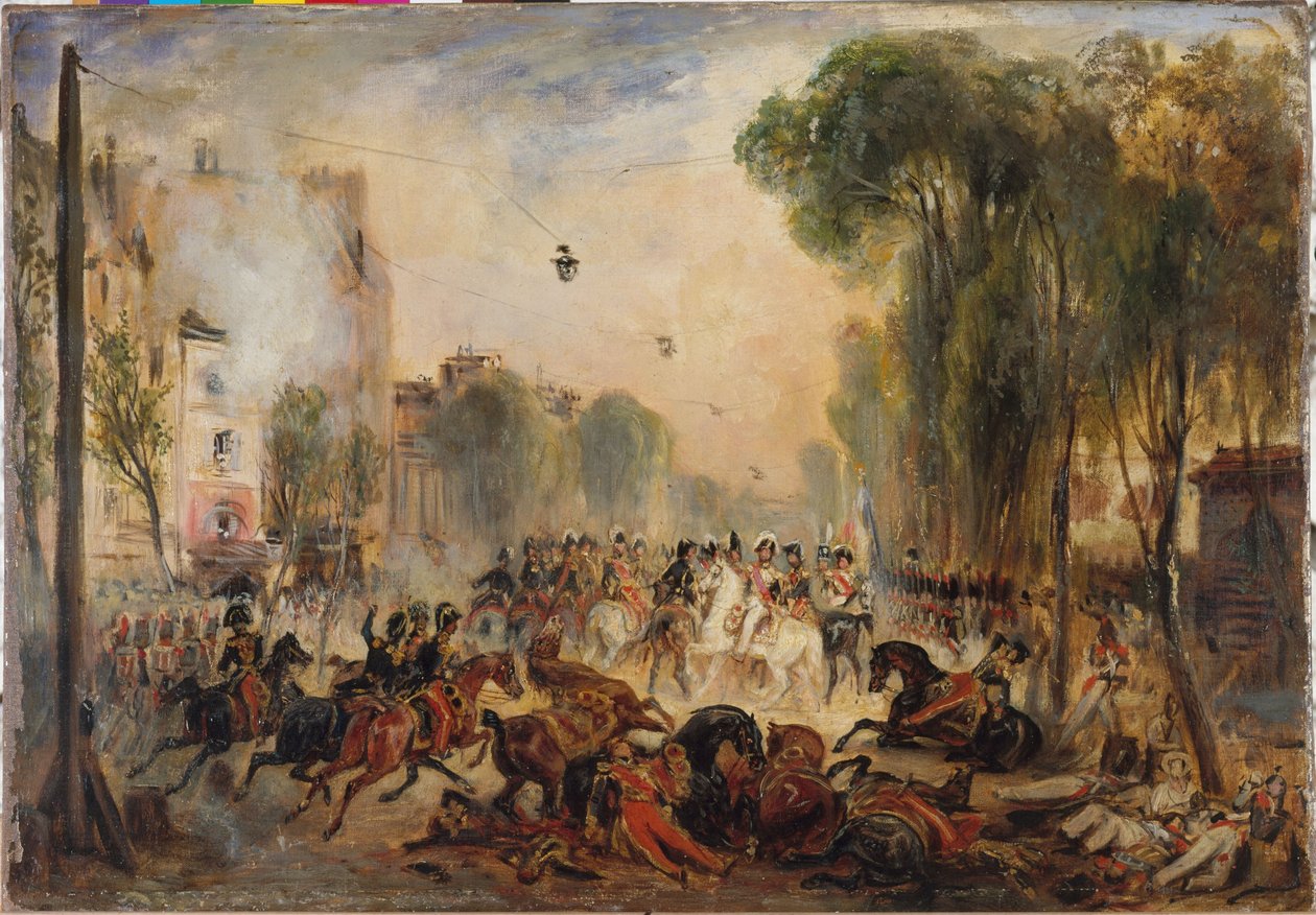 The Fieschi Attack, Boulevard du Temple, July 28 by Francois Gabriel Guillaume Lepaulle