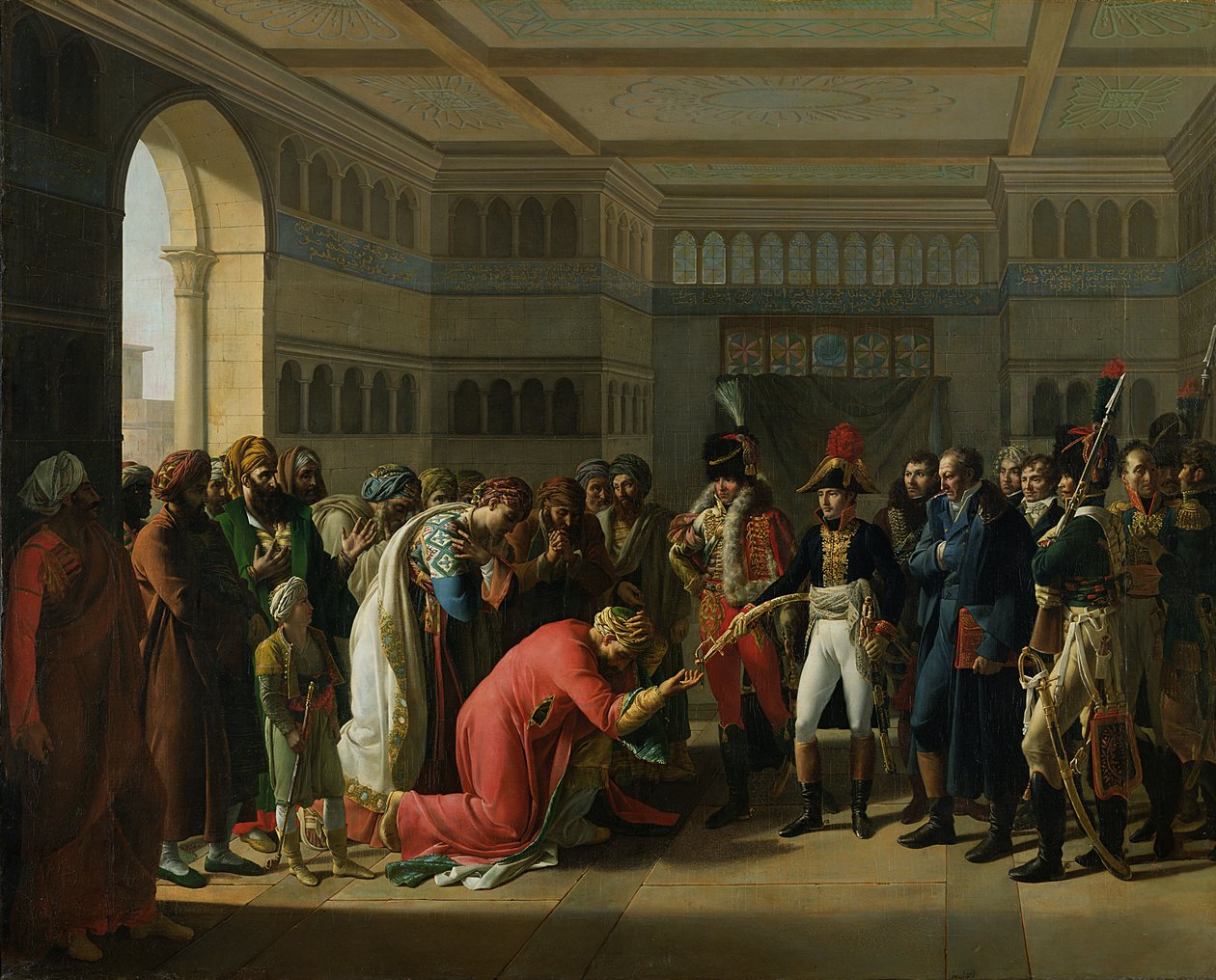 General Bonaparte Giving a Sword to the Military Chief of Alexandria, July 1798, 1808 by Francois Henri Mulard