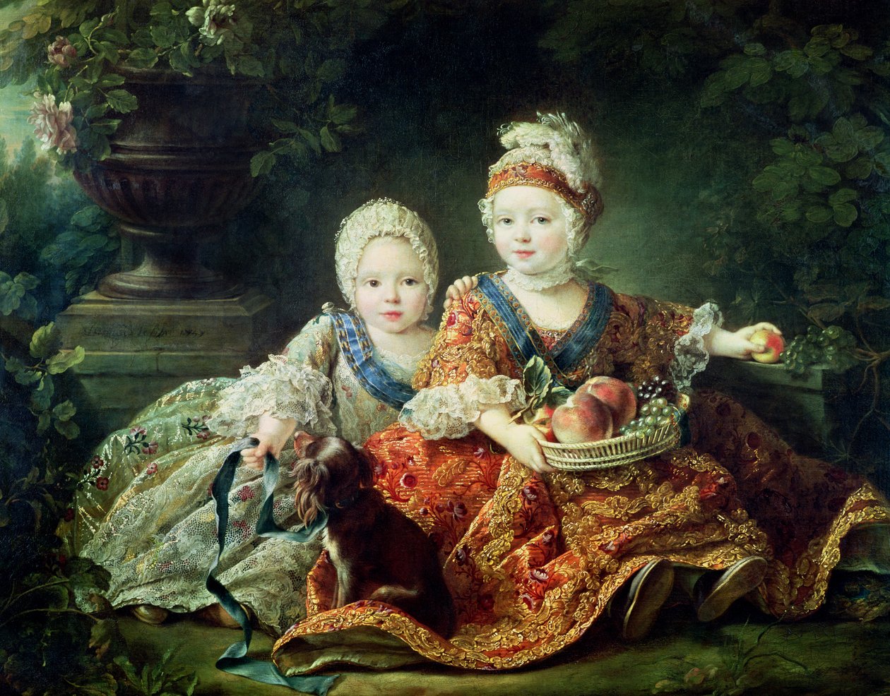 Louis de France, Duc de Berry and Louis de France, Comte de Provence, Future Kings Louis XVI and Louis XVIII of France, 1757 by Francois Hubert Drouais