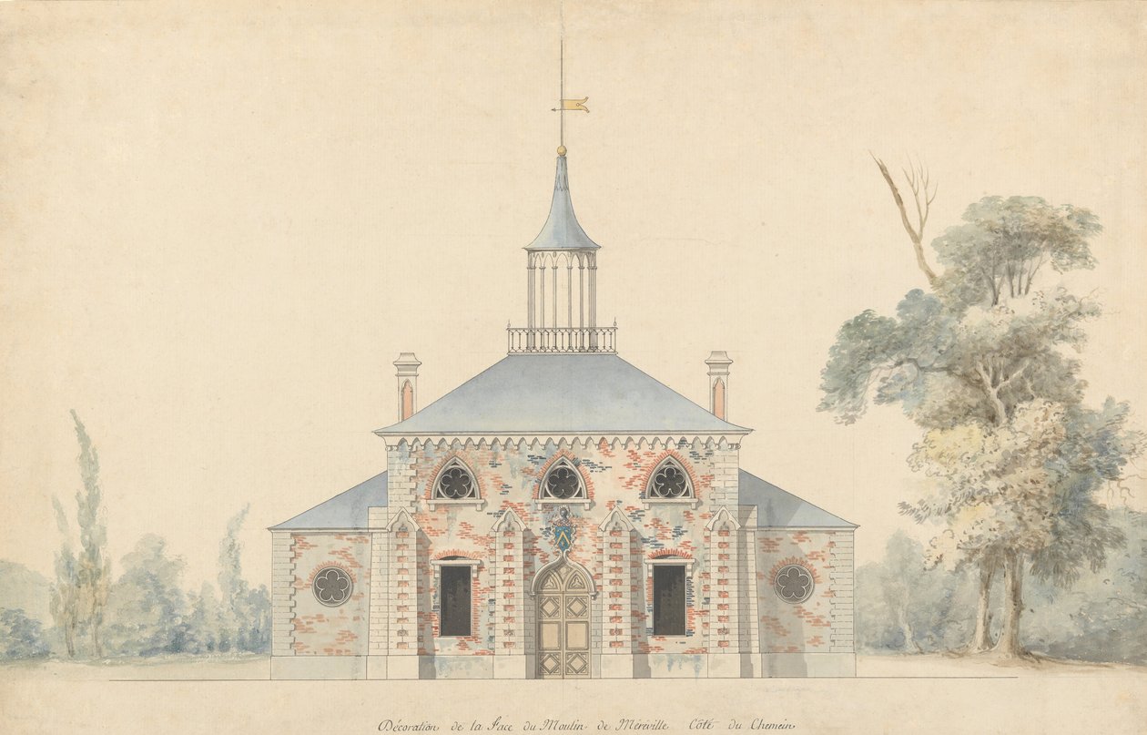 An Elevation for the Projected Mill at Méreville by Francois Joseph Belanger