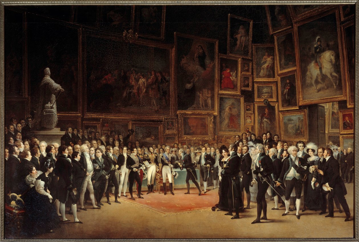 King Charles X (1757-1836) Distributing Awards to Artists after the 1824 Exhibition by François Joseph Heim