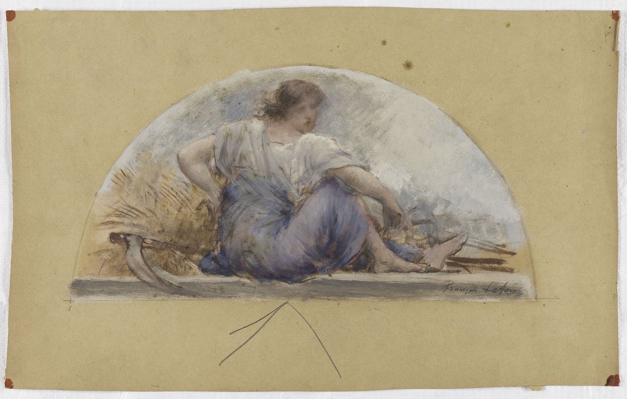 Sketch for the Hôtel de Ville Dining Room in Paris, Harvest or Summer by Francois Lafon