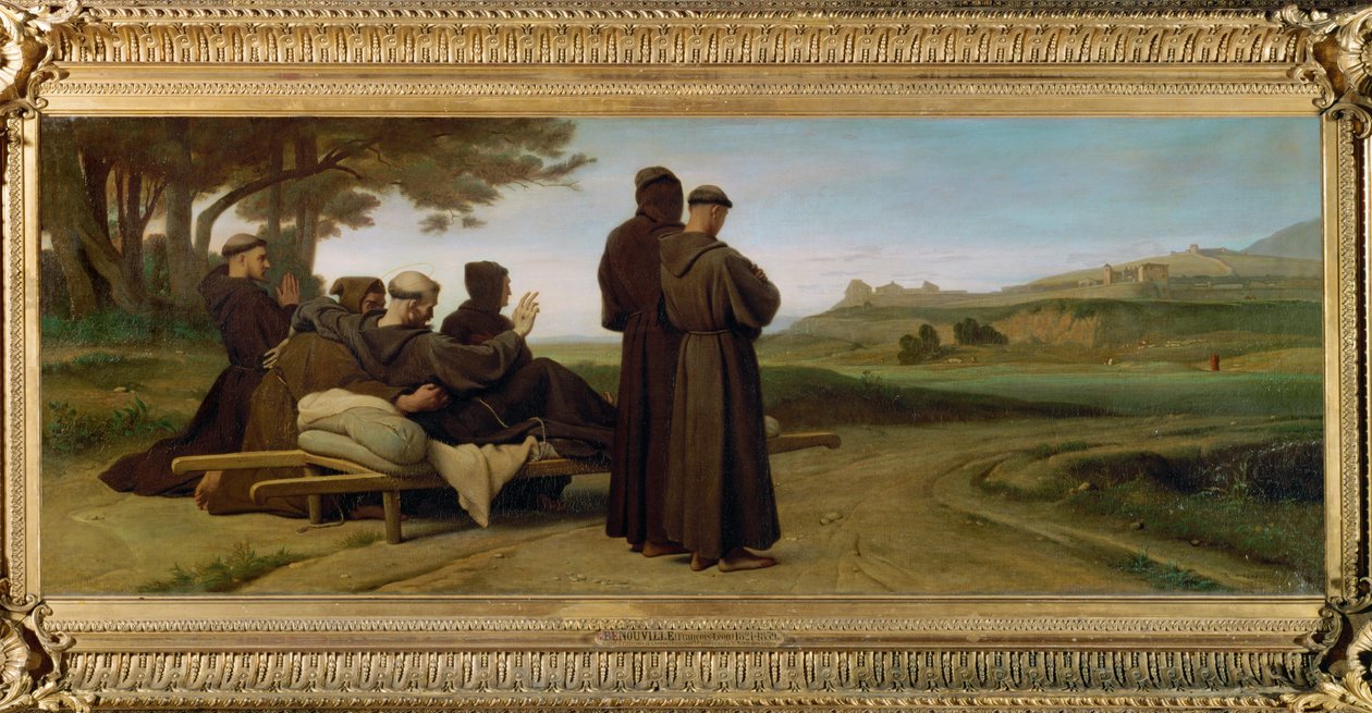 Saint Francis of Assisi Carried Dying to Santa Maria by Francois Leon Benouville