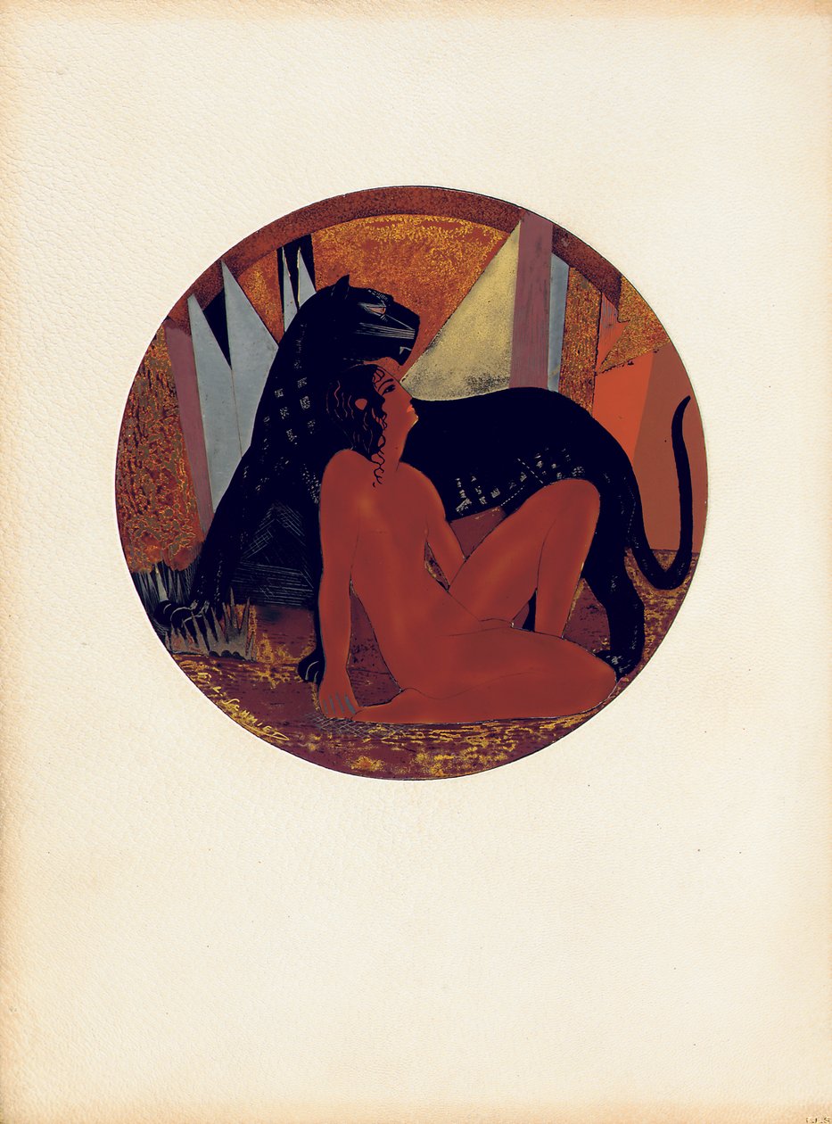 Mowgli and Bagheera, Illustration from 