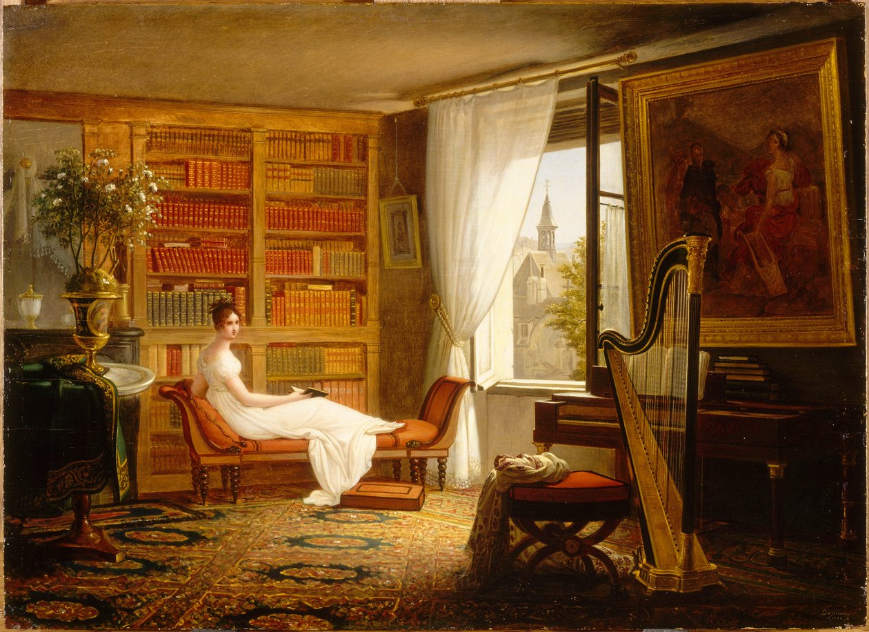 Salon of Madame Récamier at the Abbaye-aux-Bois by Francois Louis Dejuinne