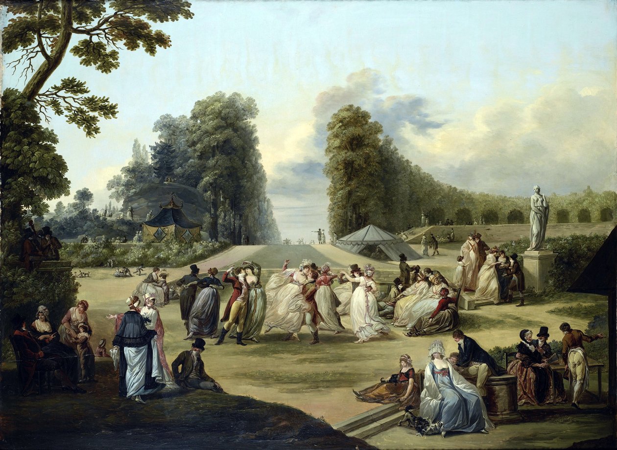Ball in the Tivoli Gardens, Paris by Francois Louis Joseph Watteau