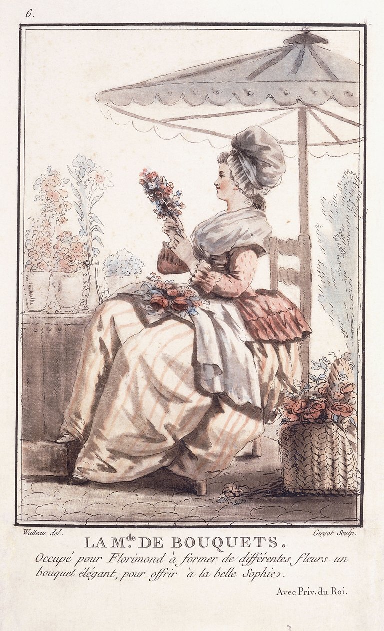 The M. of Bouquets by Francois Louis Joseph Watteau