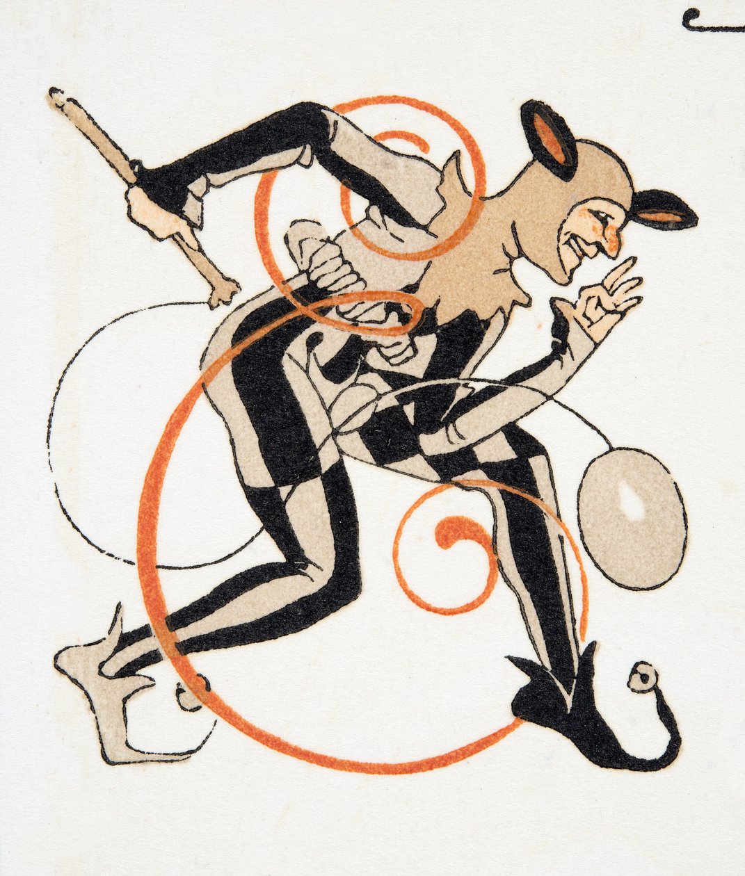 Letter E, from Personages de Comedie by Francois Louis Schmied