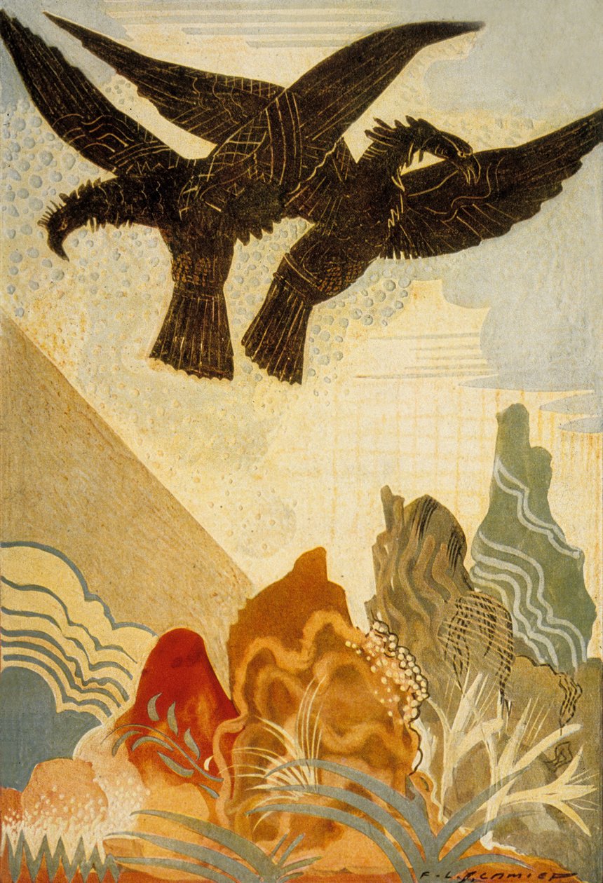 The Odyssey by Homer: The Eagles of the Omen, engraved by Theo Schmied, 1930-33 by Francois Louis Schmied
