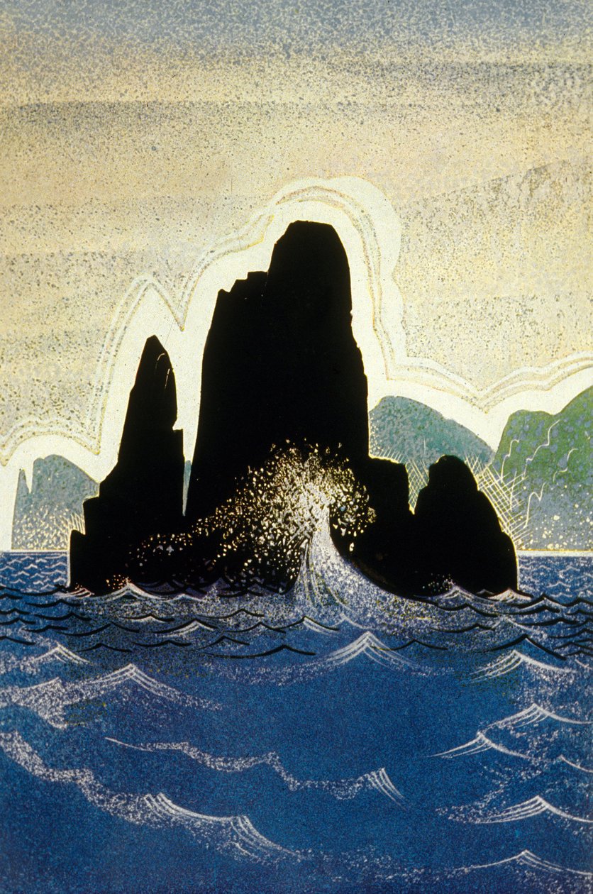The Odyssey by Homer: The Rock of Gortyne, engraved by Theo Schmied, 1930-33 by Francois Louis Schmied