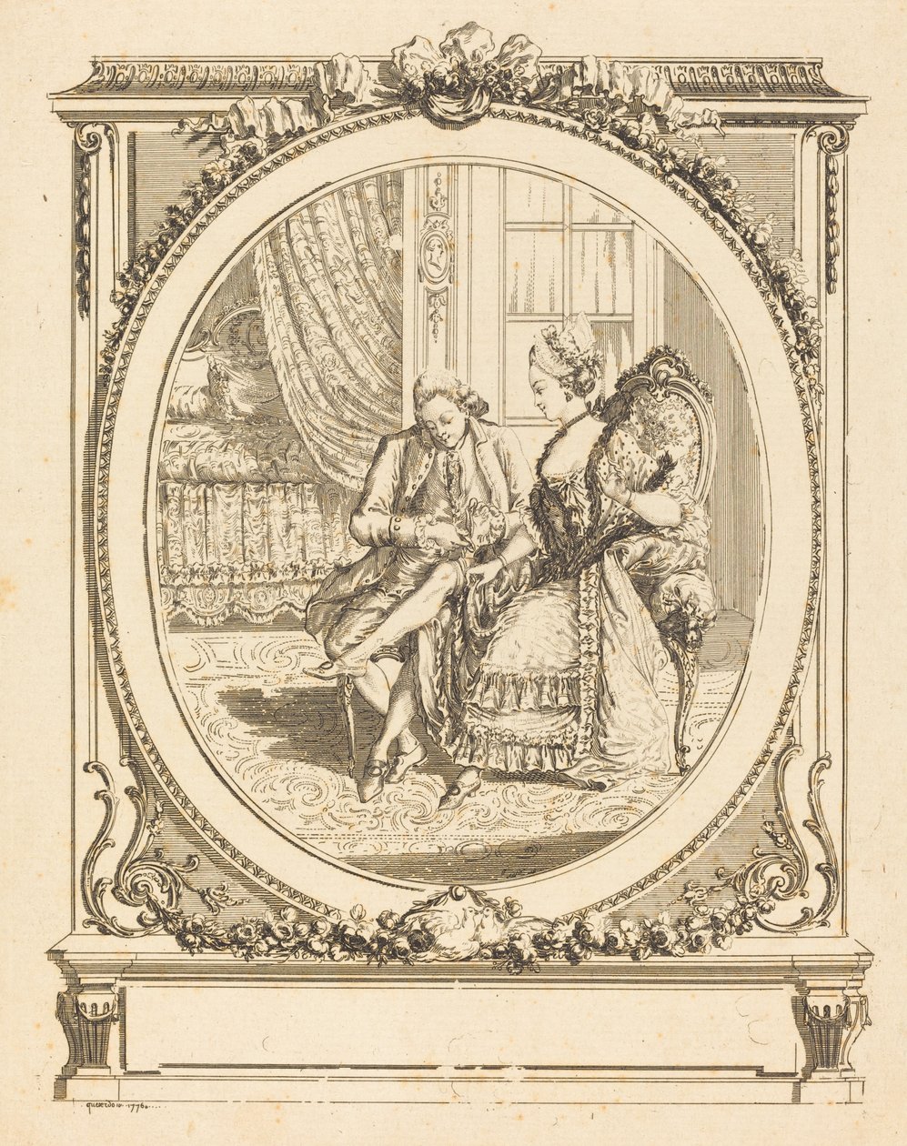 The Garter by Francois Marie Isidore Queverdo