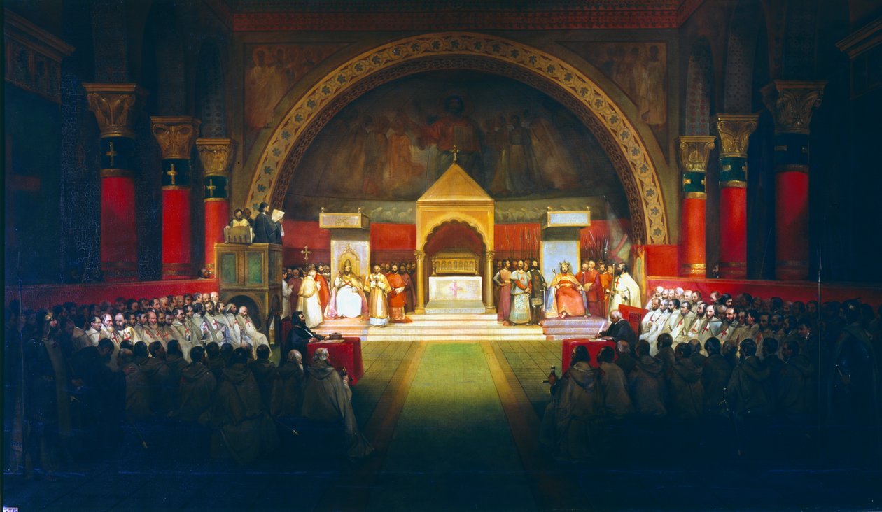 Meeting of the Chapter of the Knights Templar, Paris, 1147 by Francois Marius Granet