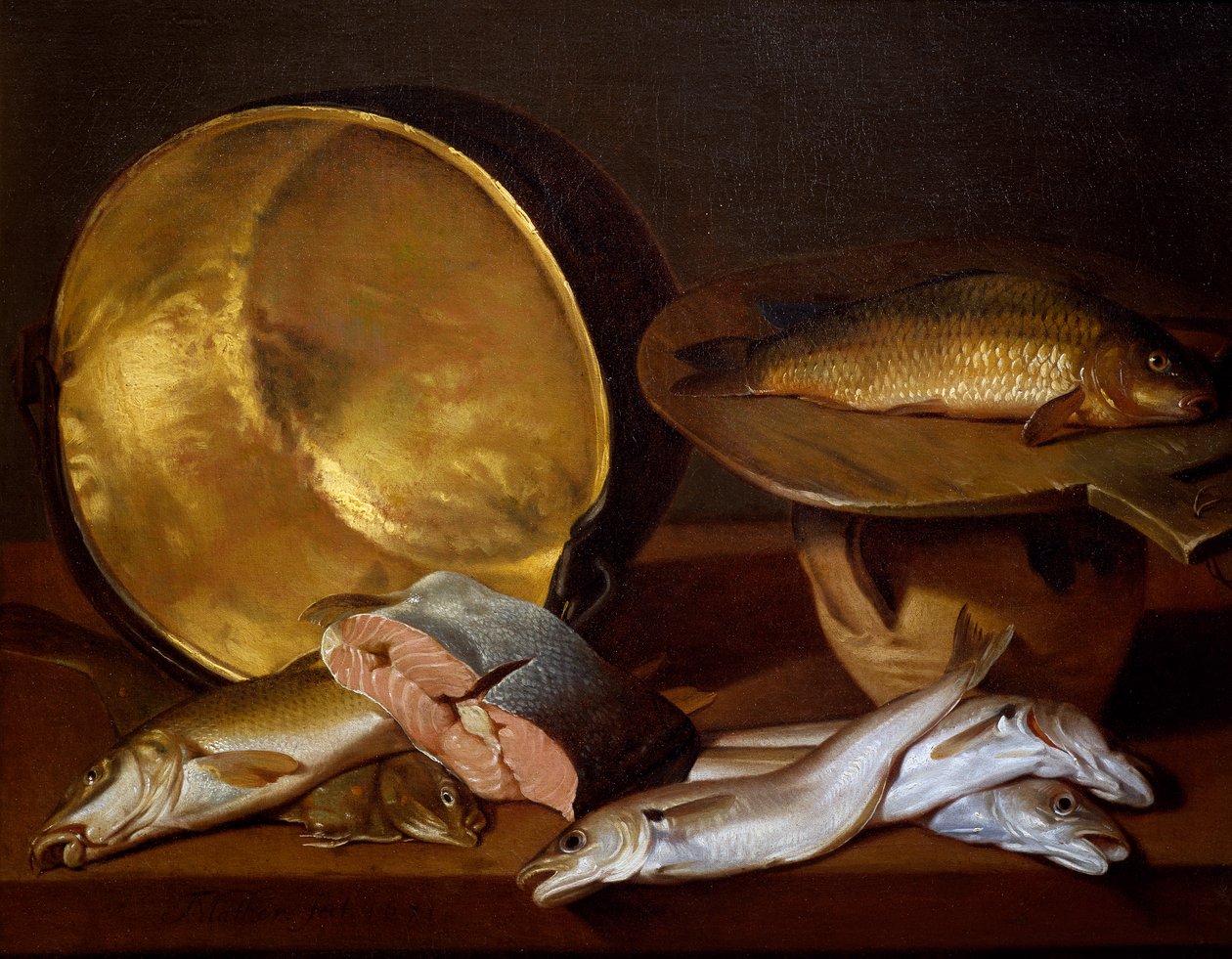 Still Life with Fishes by Francois Mather