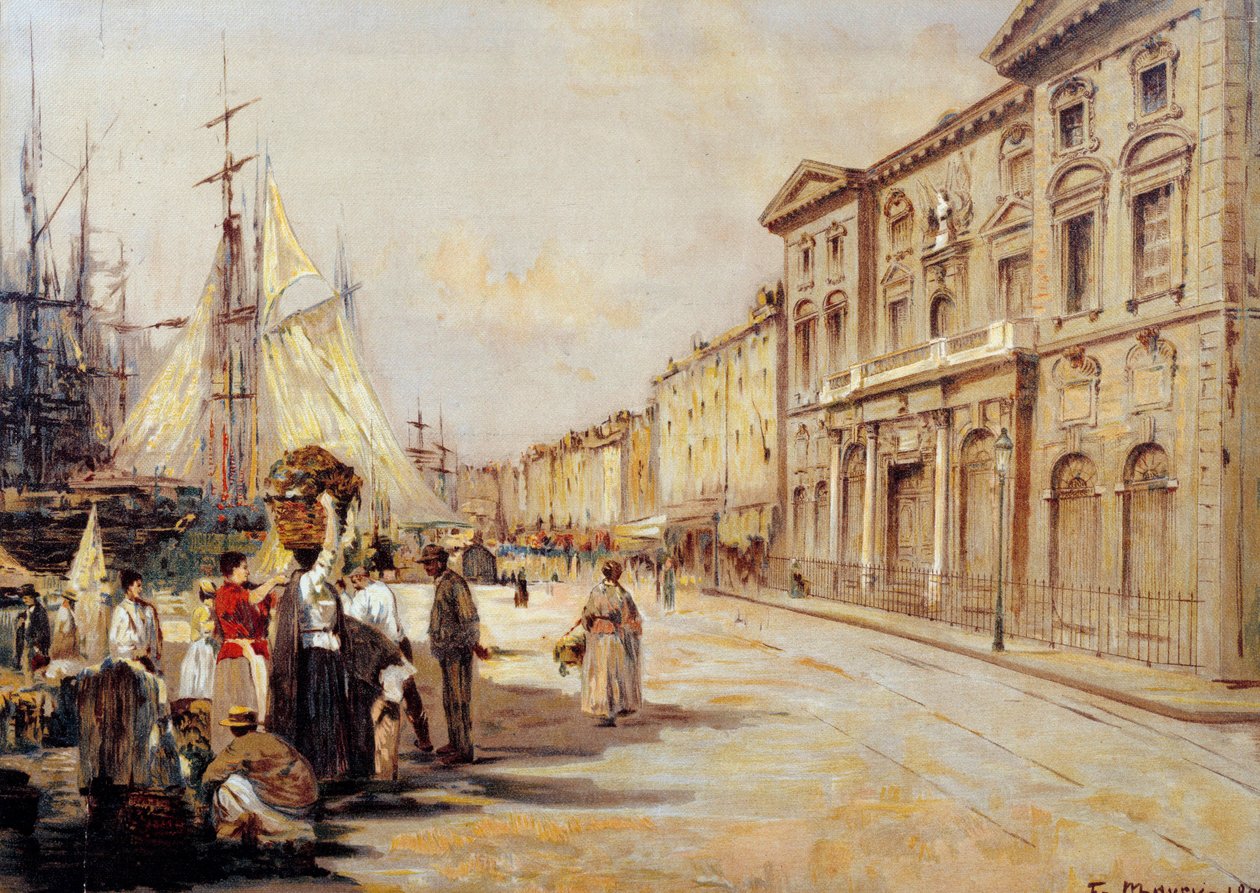 View of the Quai Saint Jean in Marseille by Francois Maury