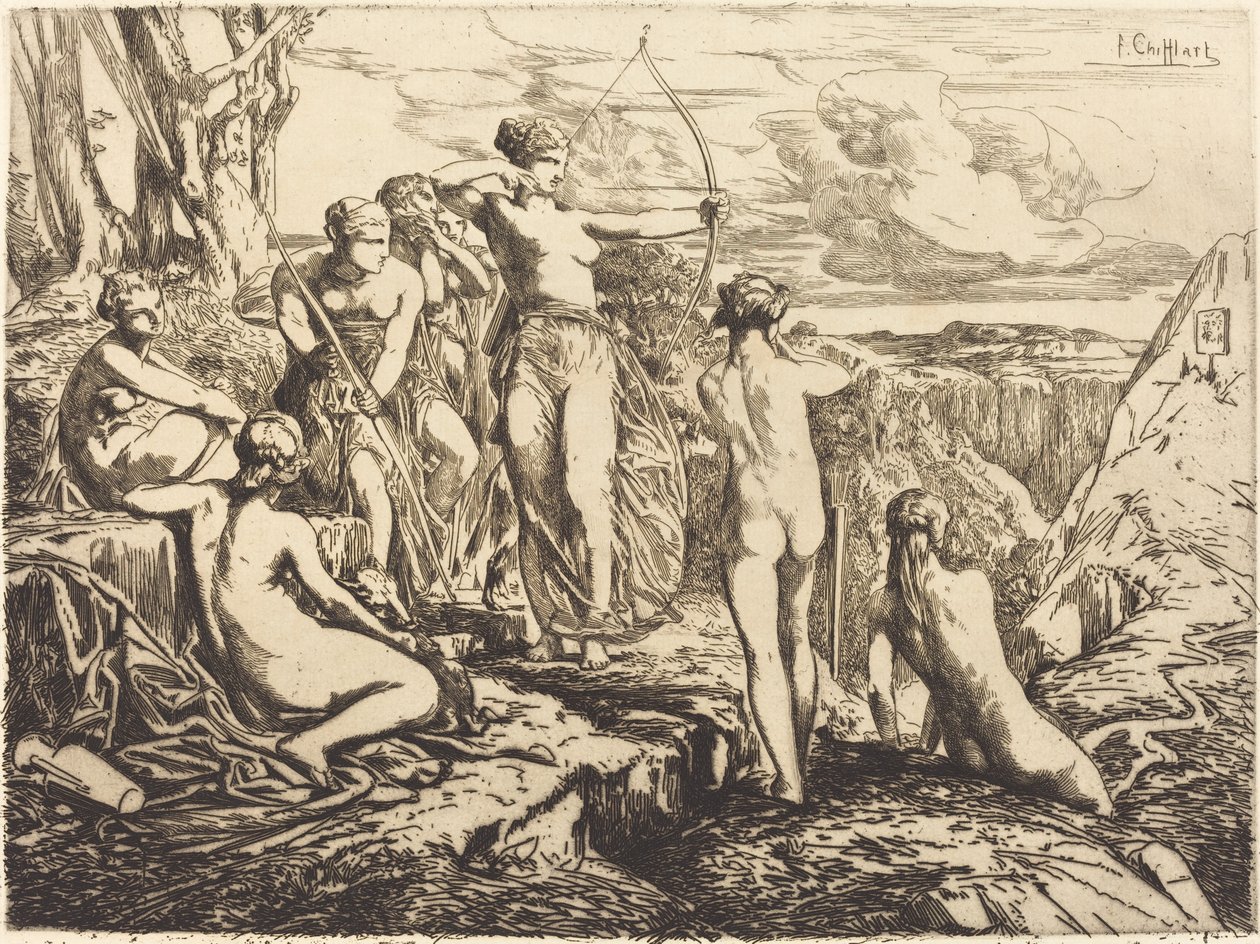 Diana and Her Nymphs by Francois Nicolas Chifflart