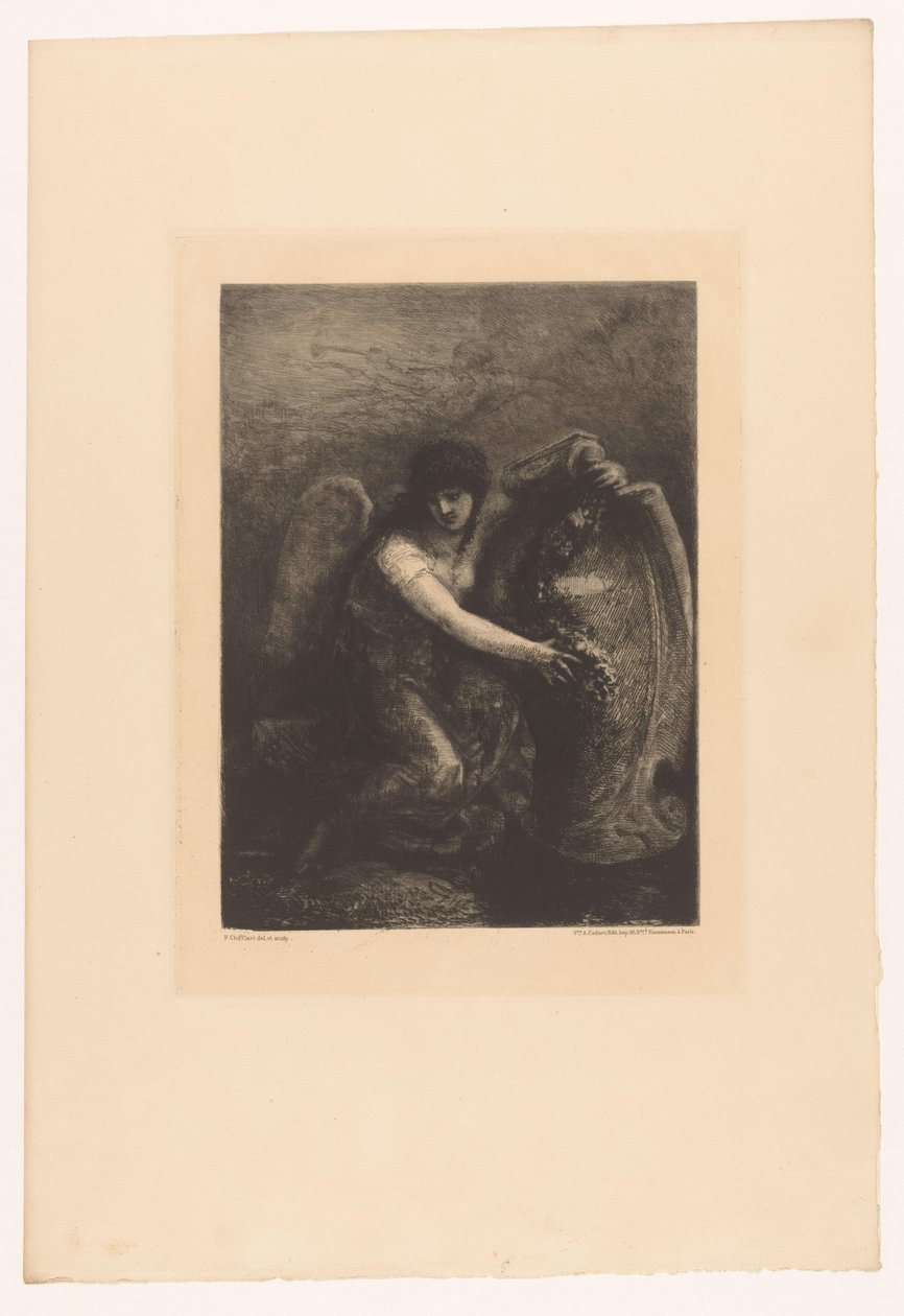 Angel with Shield by Francois Nicolas Chifflart