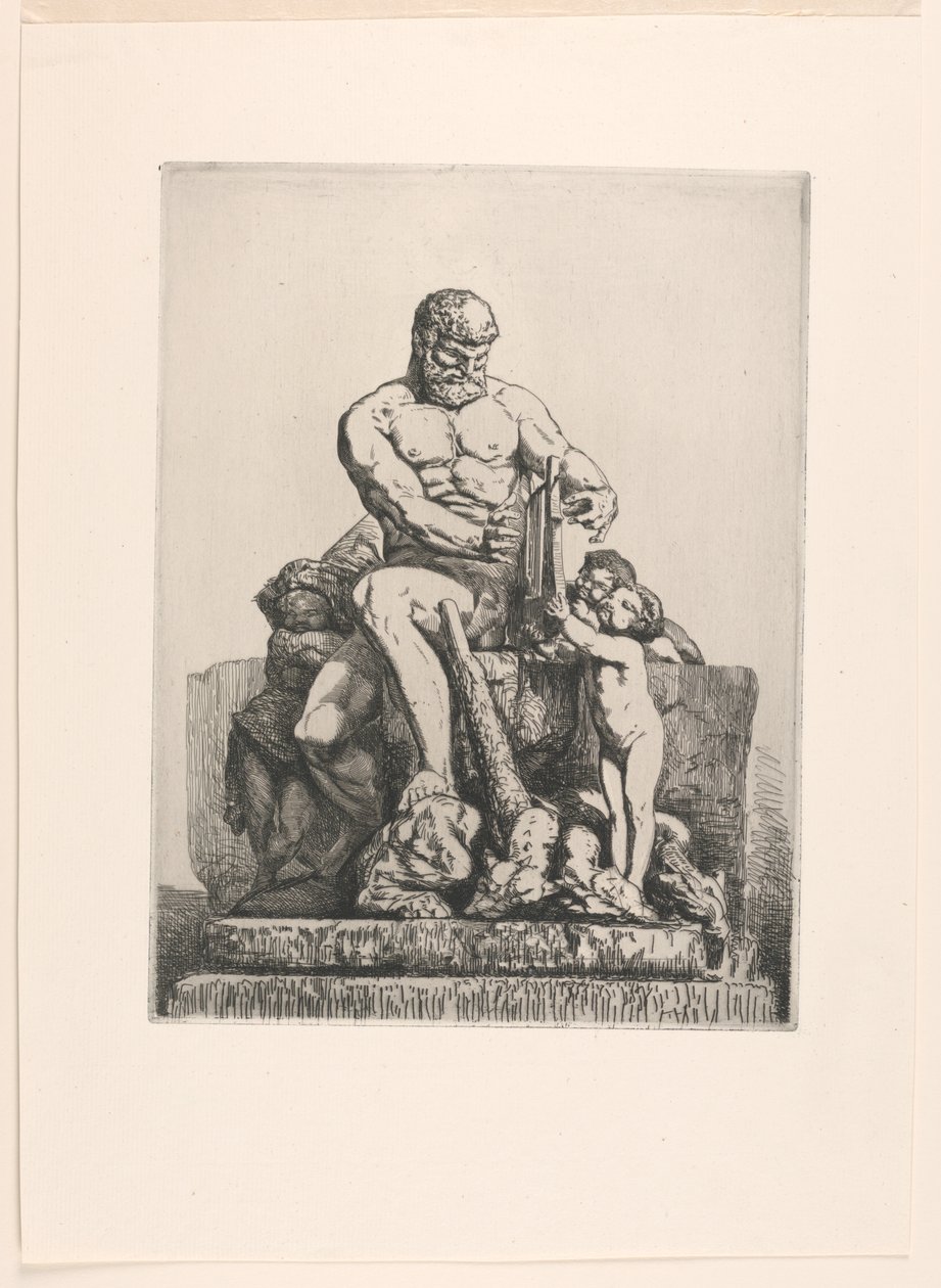 Hercules, plate one from Twelve Etchings by Chifflart by Francois Nicolas Chifflart