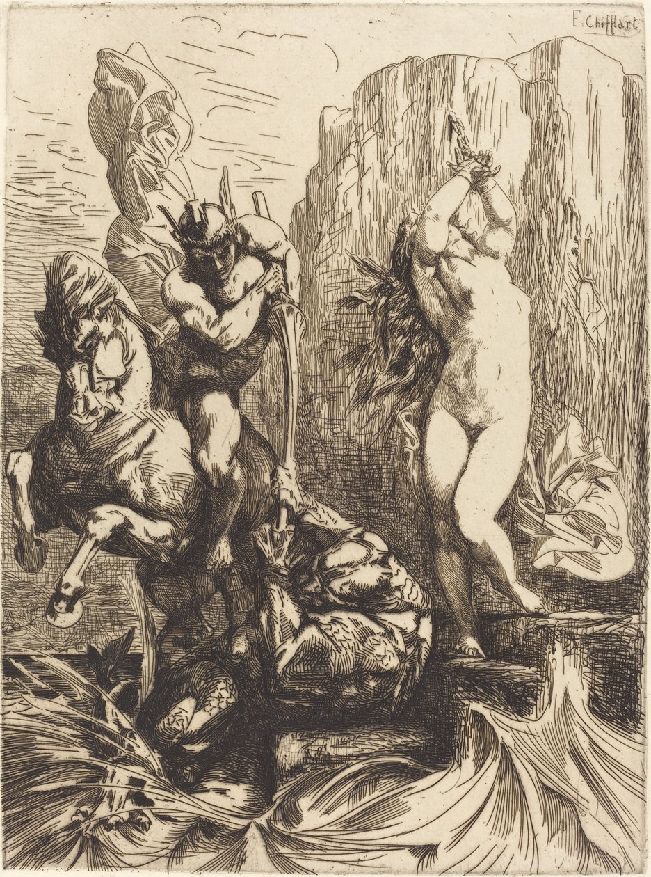 Perseus and Andromeda by Francois Nicolas Chifflart
