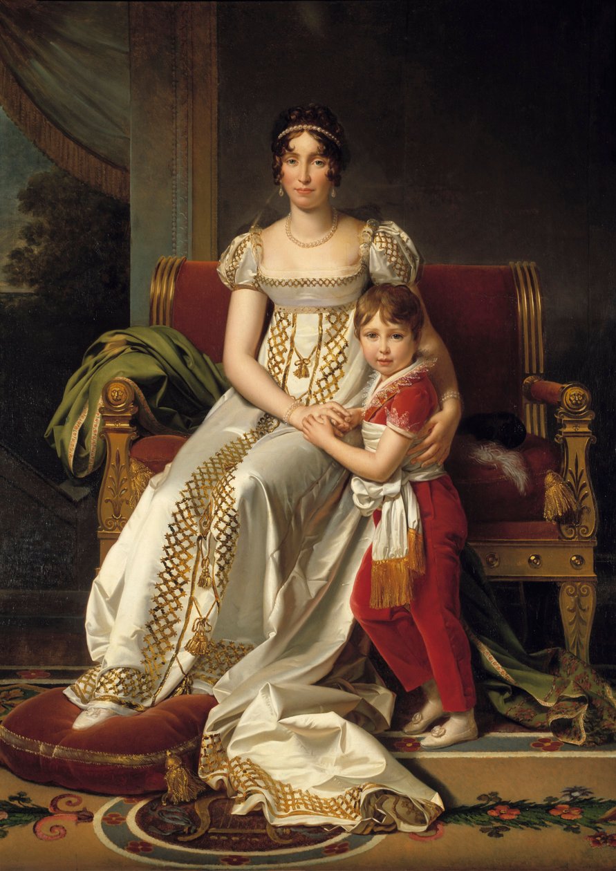 Portrait of Hortense de Beauharnais, Queen of Holland (1783-1837) and her son Napoleon Charles (1807) by Baron François Pascal Simon Gérard