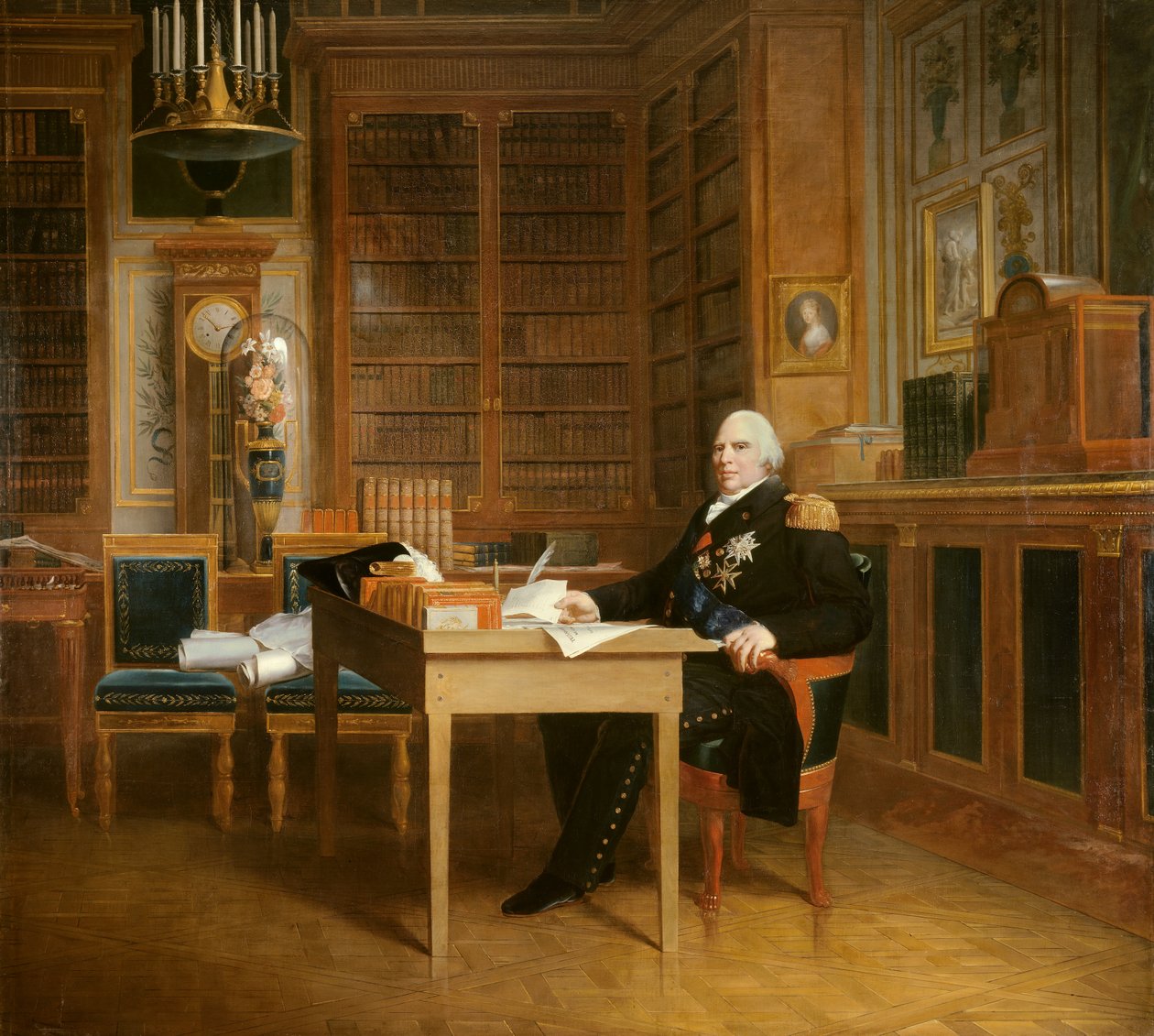 Portrait of Louis XVIII (1755-1824) meditating over the Charter by Baron François Pascal Simon Gérard