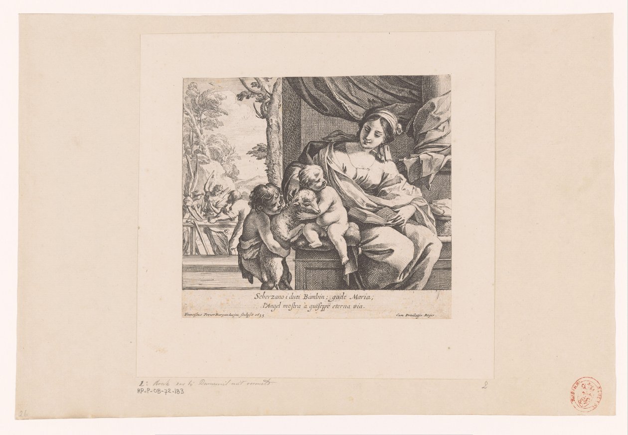Mary with Child, John the Baptist, and Lamb by Francois Perrier