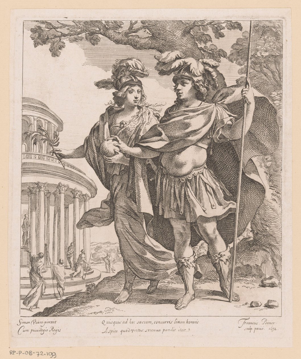 Minerva Shows Louis XIII the Temple of Glory by Francois Perrier