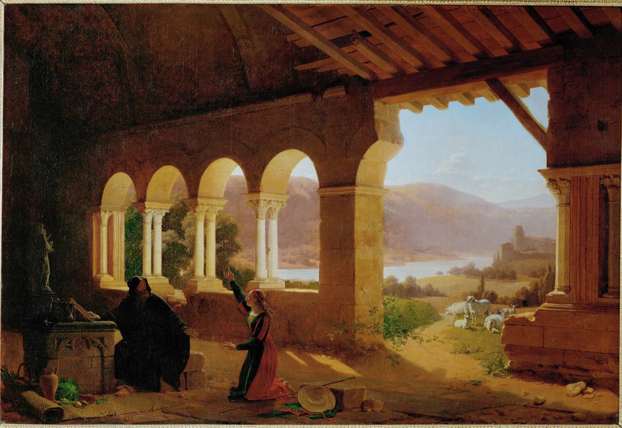 The Hermitage of Vaucouleurs by Francois Richard (1777 1852) Fleury