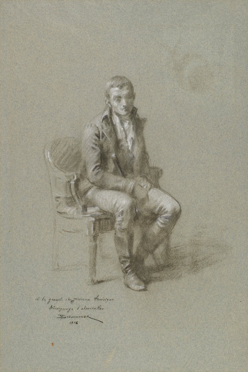 Seated Male Figure by Francois Schommer