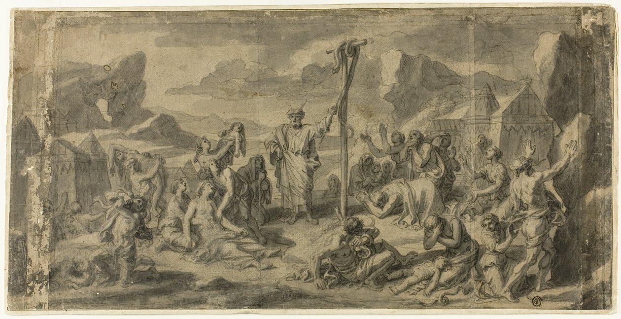 Moses and the Brazen Serpent by Francois Verdier