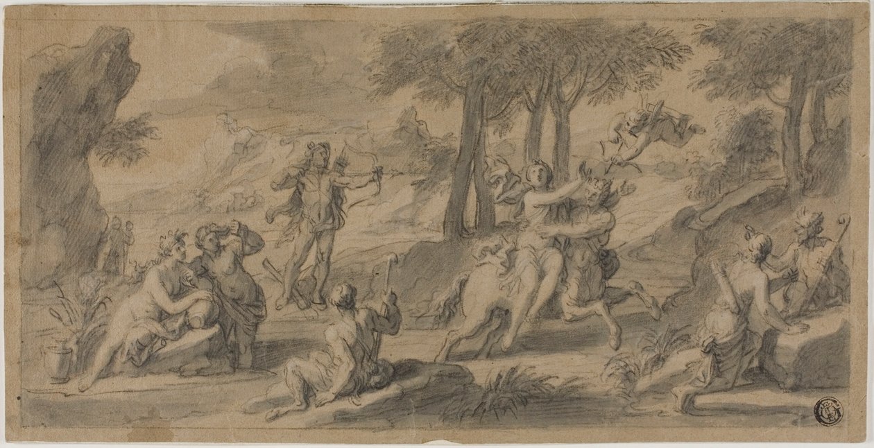 The Flight of the Centaur Nessus with Dejanina by Francois Verdier