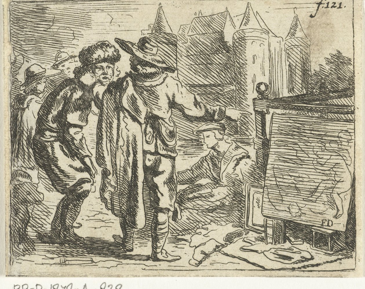 Man with Fur Hat Pulled by His Ear by Francoys Dancx
