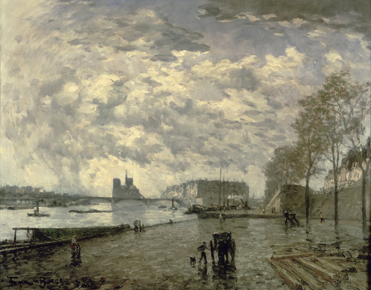 The Seine and Notre Dame by Frank Myers Boggs