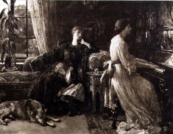 Memories, engraved by Herbert T. Dicksee, pub. by C.E. Clifford & Co. by Frank (after) Dicksee