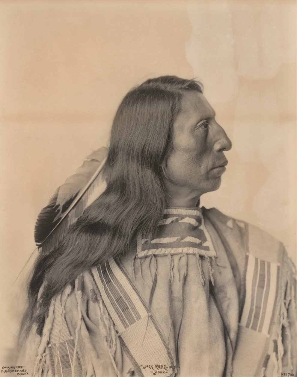 Portrait of Jack Red Cloud, a Sioux Indian by Frank A. Rinehart