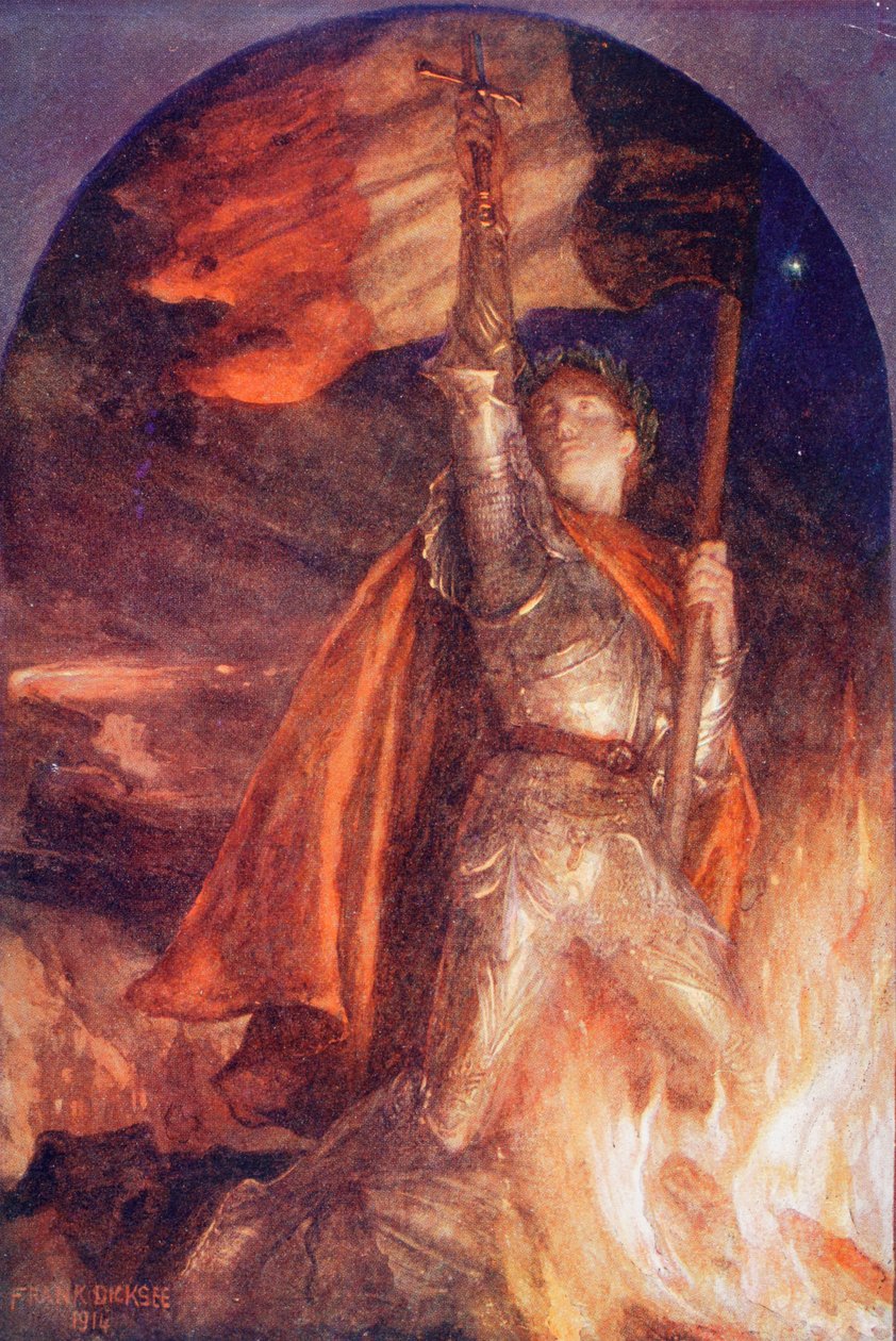 Resurgam or I Shall Rise Again, after a painting by Frank Dicksee, from King Albert