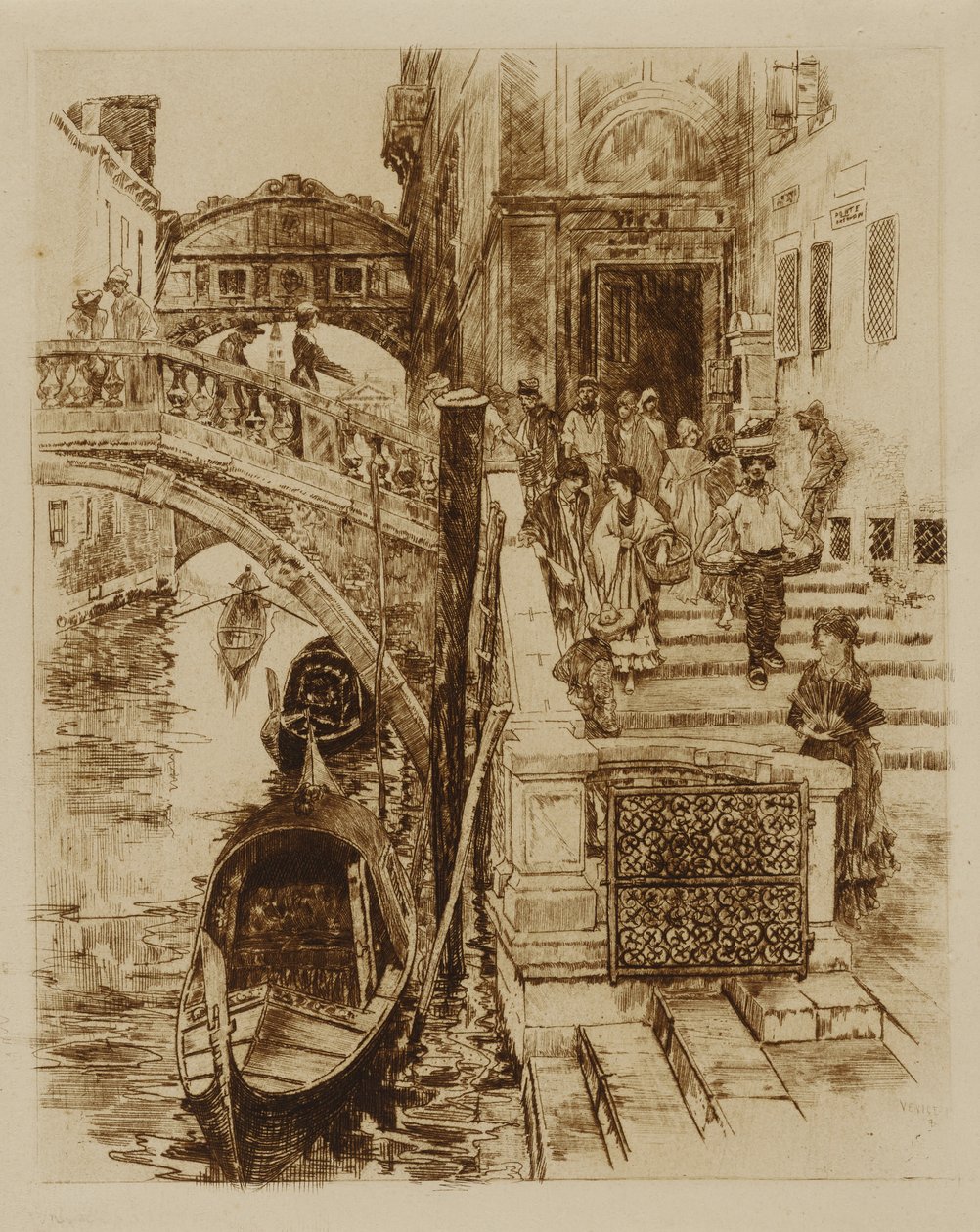 Bridge of Sighs, Venice by Frank Duveneck