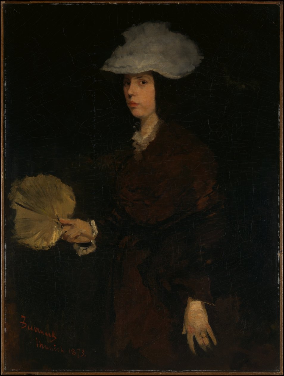 Lady with Fan by Frank Duveneck