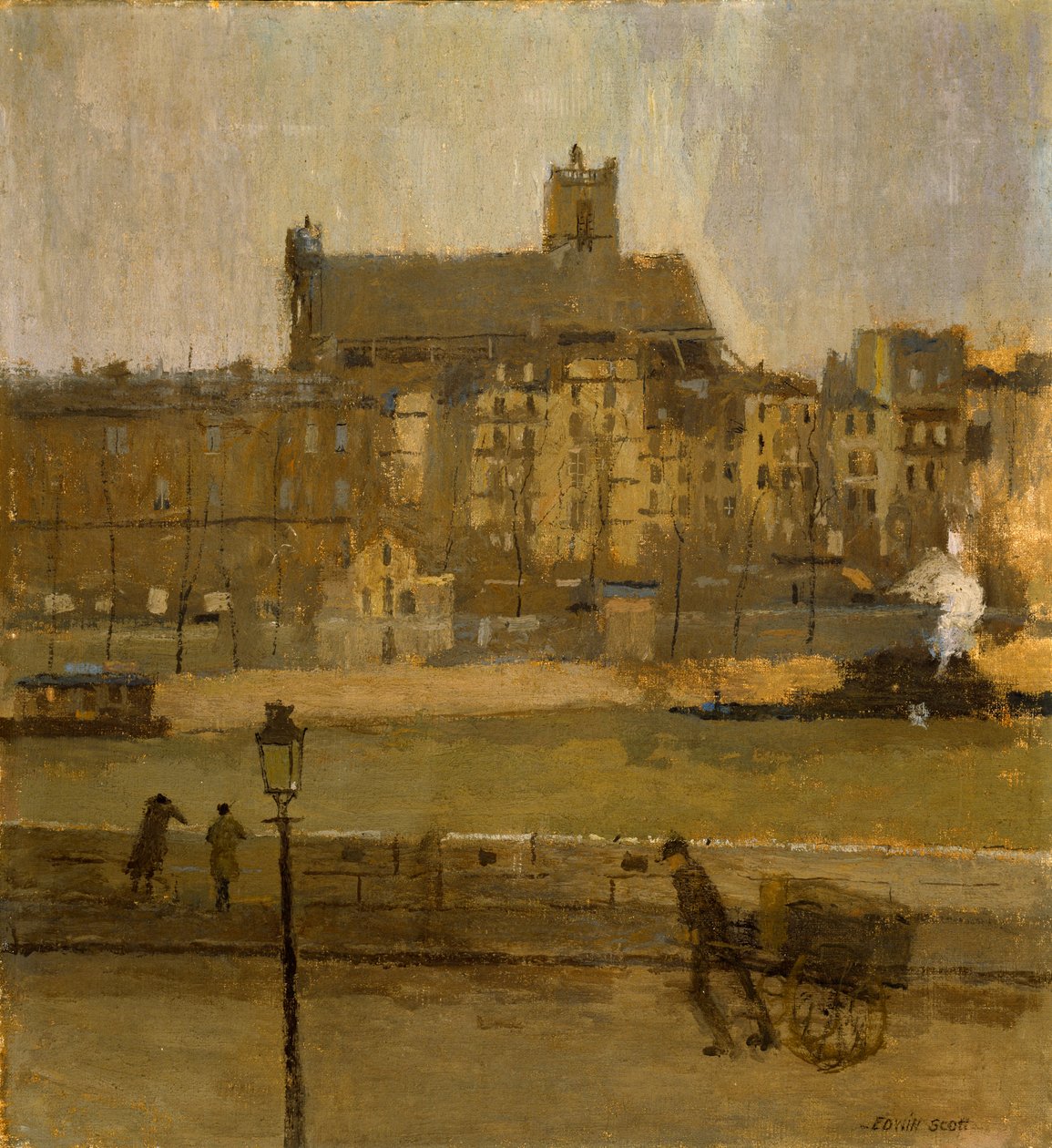Quai de la Seine, Eglise St. Gervais, n.d. by Frank Edwin Scott