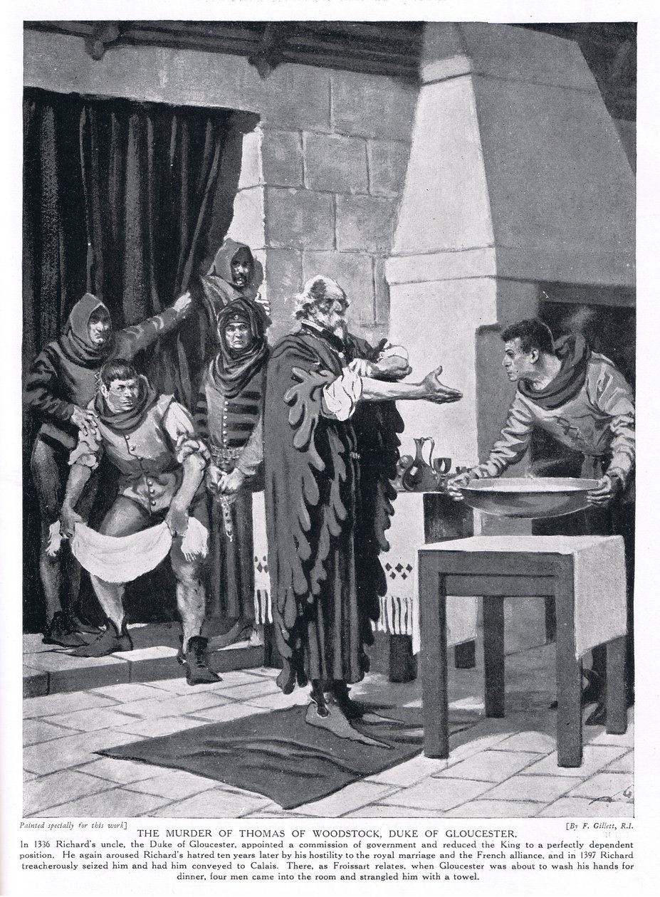 The murder of Thomas Woodstock, Duke of Gloucester by Frank Gillett