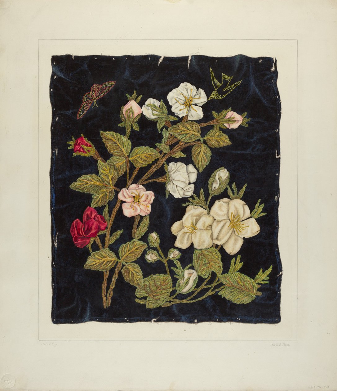 Handmade Flowers on Black by Frank J. Mace