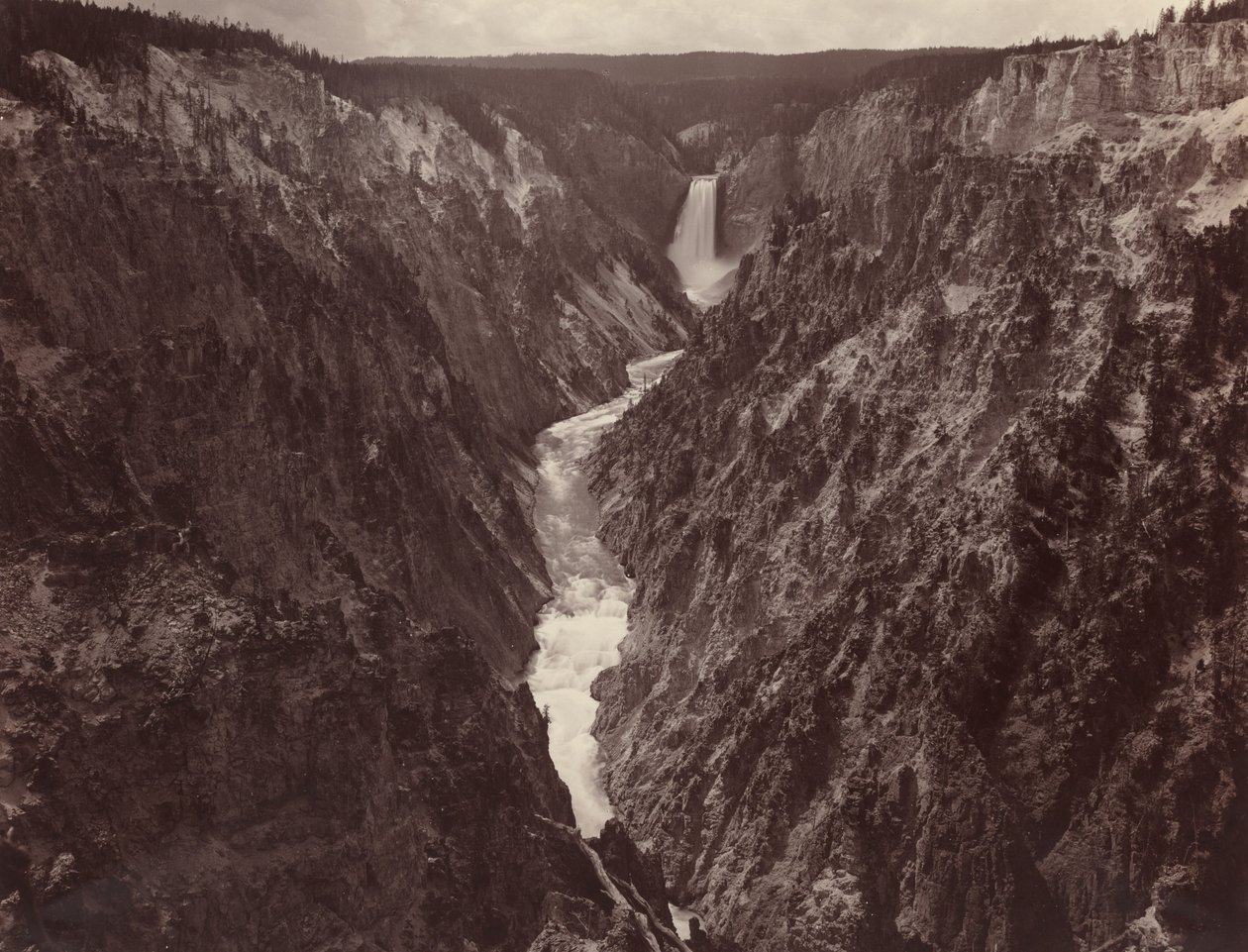 Grand Canyon of the Yellowstone and Falls, c. 1884 by Frank Jay Haynes