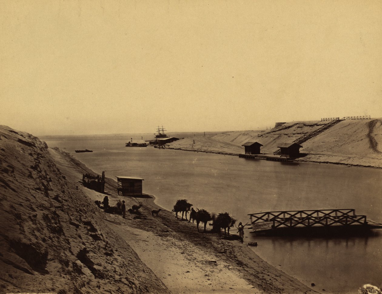 Lake Timsah, Suez from opposite the chalet by Frank Mason Good